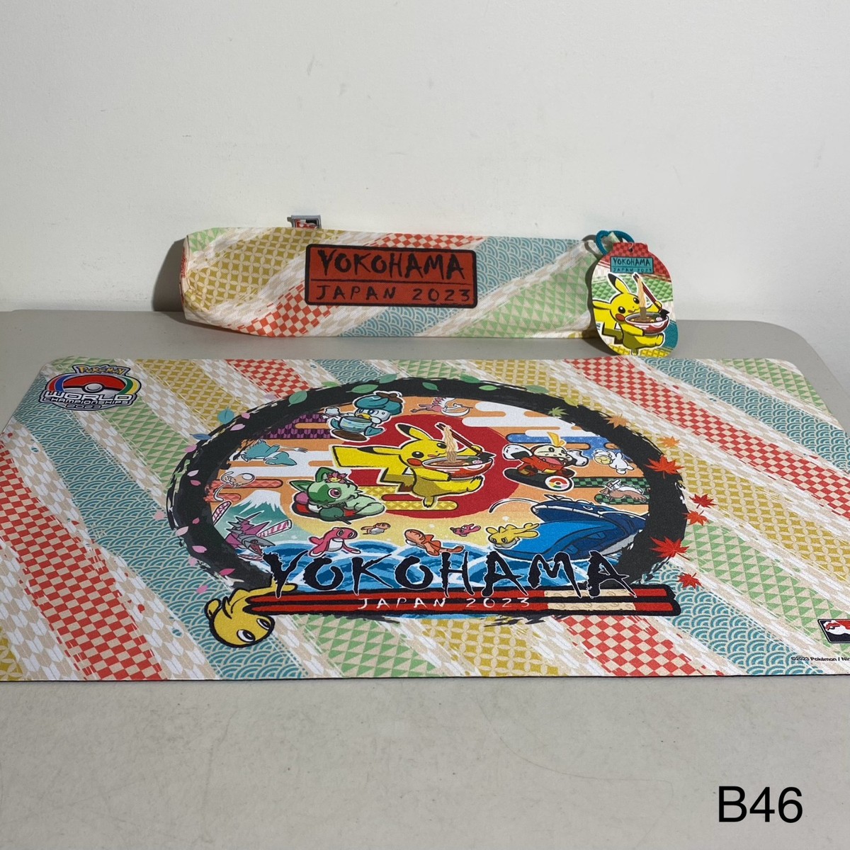 Pokémon Playmat & Carrying Case 2023 Pokémon World Championships Yokohama Pikachu Ramen Playmat