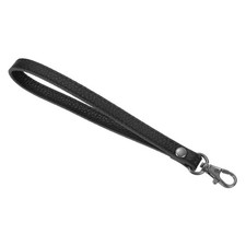 Leather Wristlet Strap 190mm Hand Wrist Lanyard Leather Black