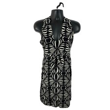 Vintage Tracy Reese New York Silk Dress Mini Size Small Geometric Print Retro