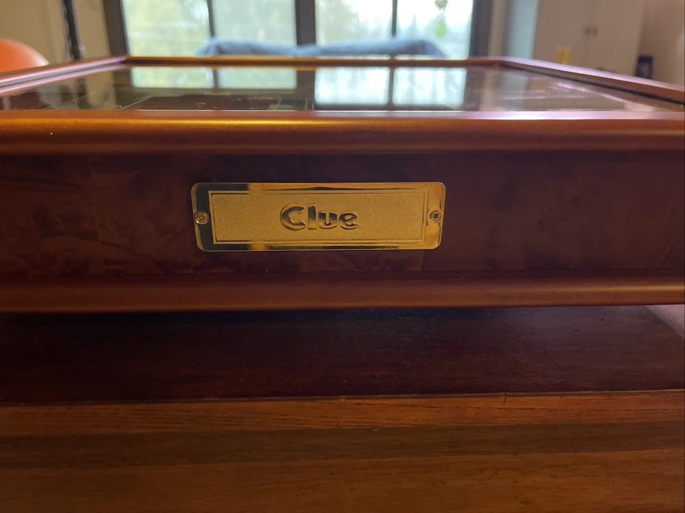 Clue Luxury Edition Board Game – 3D Glass Top, Wood Cabinet, Metal Pieces - Image 3 of 4
