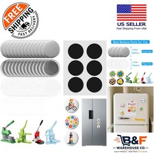 100 Sets 58mm Button Maker Supplies for Personalized Fridge Magnet Creations