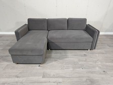 Marks and Spencer M&S Jayden Grey Velvet Left Hand Chaise Sofa Bed RRP £999