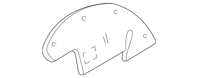 Protetor contra respingos dianteiro genuíno GM 15708731 - Imagem 3 de 4