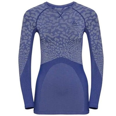 Odlo Women's L Blackcomb Long Sleeve Base Layer Athletic Top XS lavender gray
