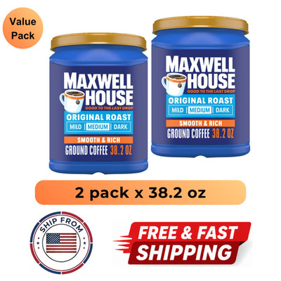 (2 pack) Maxwell House Original Roast Ground Coffee, 38.2 oz