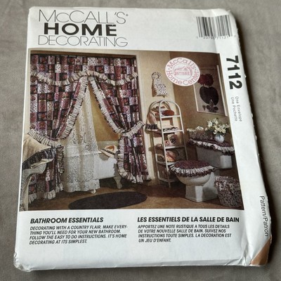McCall s 7112 Home Decorating Pattern Bathroom Essentials New Uncut