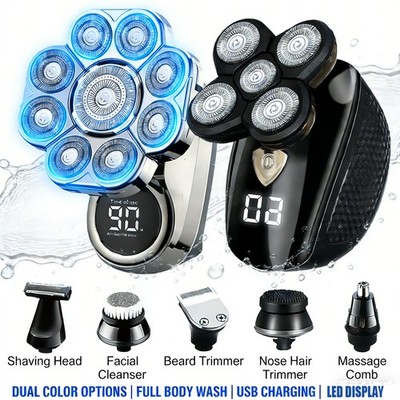 5D/9D Electric Shaver Razor Wet&Dry Rechargeable Rotary Cordless USB Charging