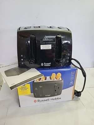 Russell Hobbs 4-Scheiben-Toaster schwarz mit 2-Scheiben-Bedienung Texturen 21651 R256