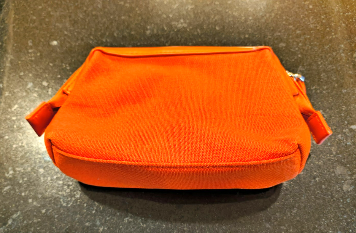 Ettinger London ANA Pouch Orange Canvas Leather Trim 8