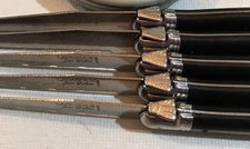 5 Laguiole De Table Jean Dubost Knives French Stainless Black Handle-Bee Logo