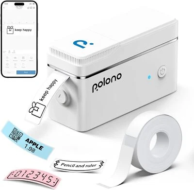 POLONO Etikettendrucker Bluetooth Etikettiergerät Selbstklebend Multifunktional