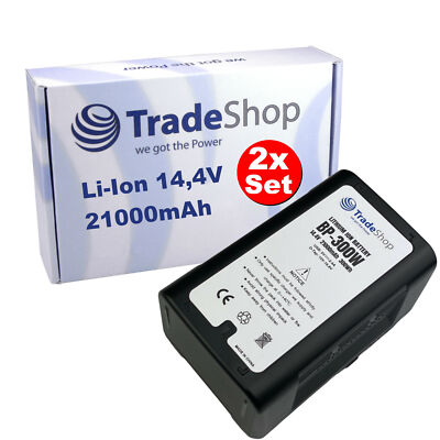 2x Li-Ion V-Mount Akku 14,4V 21000mAh D-Tap für Sony PDW-700 PDW-850 PDW-F335K/2