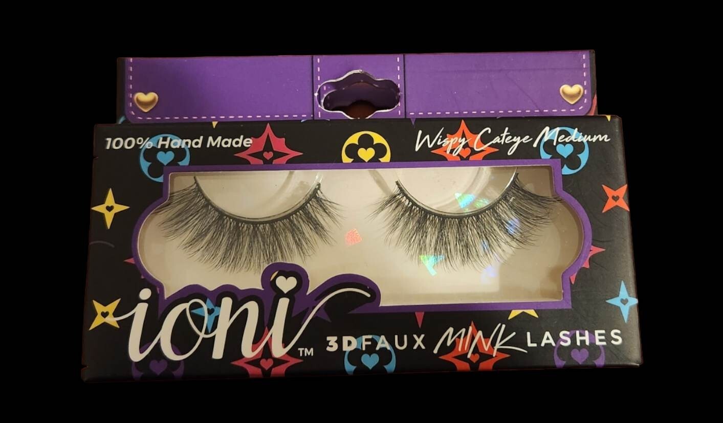 Ioni eyelashes 3D faux mink lashes (Wispy Cateye Medium)