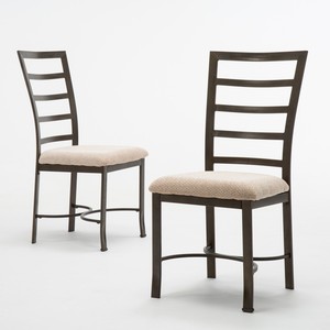 2pcs Upholstered Chairs Metal Frame Dining Cushion Image Is Loading 2pcs Upholstered Chairs Metal Frame Dining Cushion