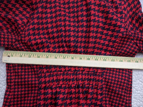 Joan Rivers Womens 8 Red Black Houndstooth Blazer Jacket Cinched 3 Button - Picture 4 of 12