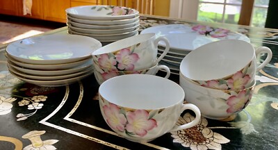 Noritake China 19322 Azalea 22 PC Set Cups, Saucers, Bowls and