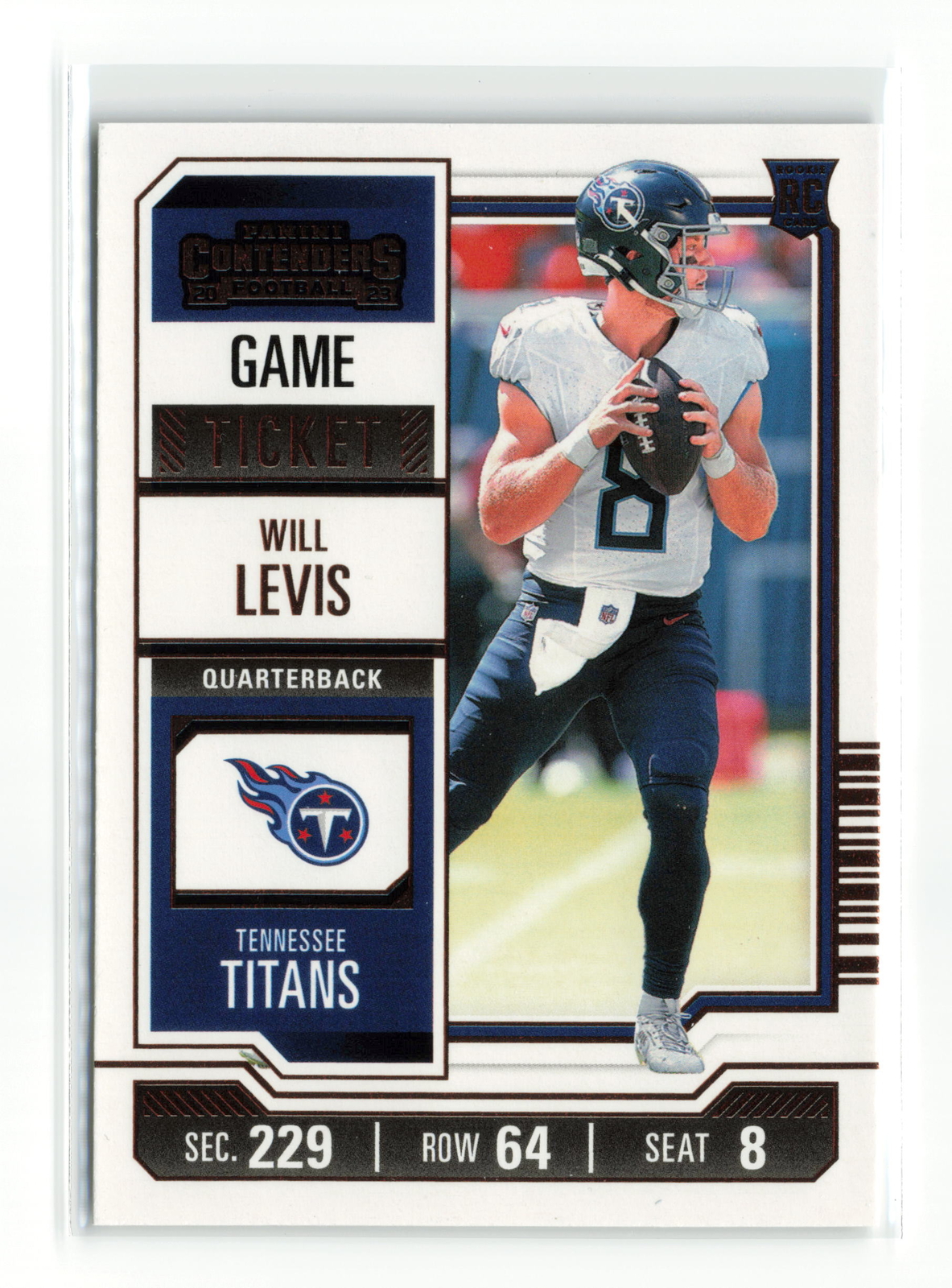 WILL LEVIS #97 RC 2023 PANINI CONTENDERS TITANS BRONZE