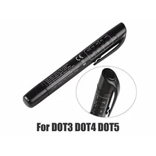 Fit DOT3 DOT4DOT5 Brake Fluid Tester Pen 5 LED Auto Oil Moisture Diagnostic Tool