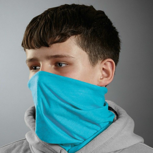 Kids Face Shield Childrens Neck Snood Scarf Headband Mask Beechfield Original - Picture 2 of 10