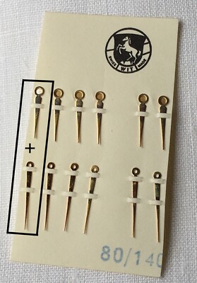 NOS Neu [ 1 Set = 2 Zeiger ] Mit Nadel Stunde+Minute 80/140 Alpha Gold Bewegung