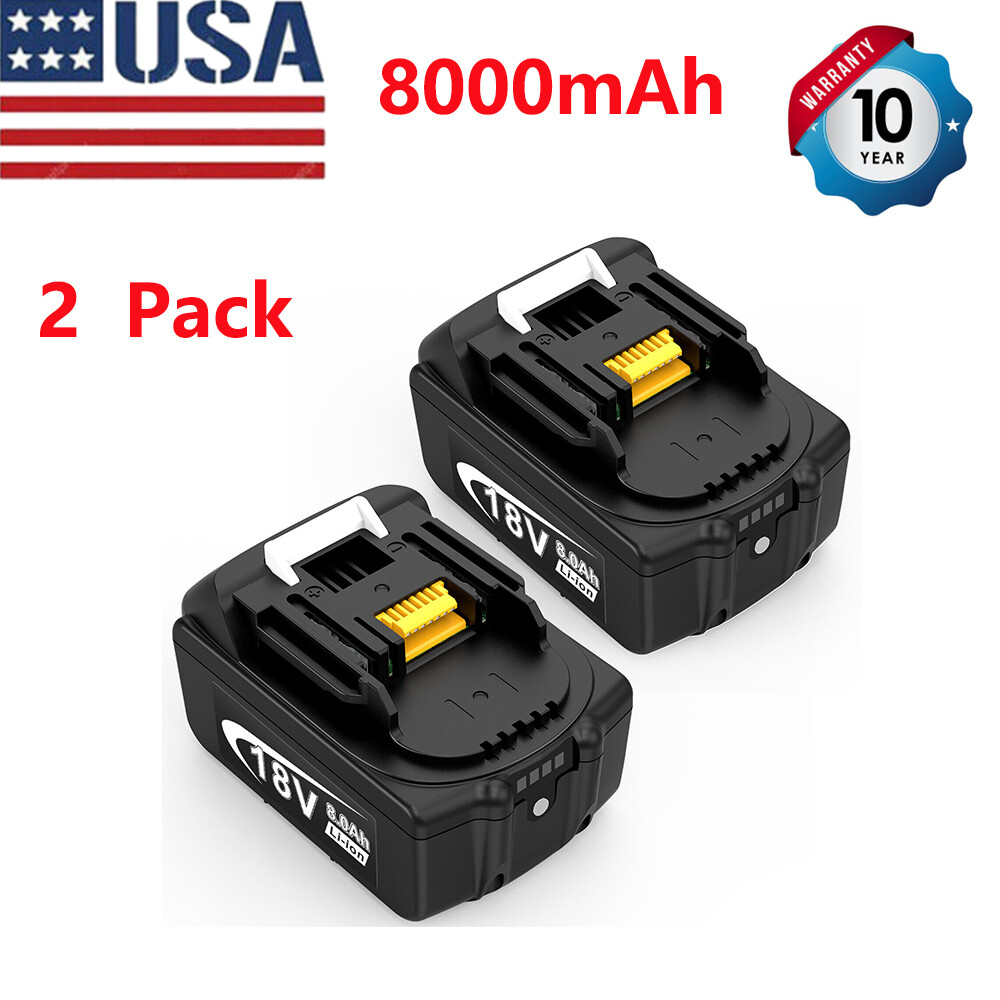 2x For Makita 18V 8Ah LXT Lithium-Ion Tools Battery BL1830 BL1850
