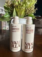 2 Victoria  s Secret Pink Comforting Vanilla Bean  Coconut Oil 12 Fl Oz Lotion