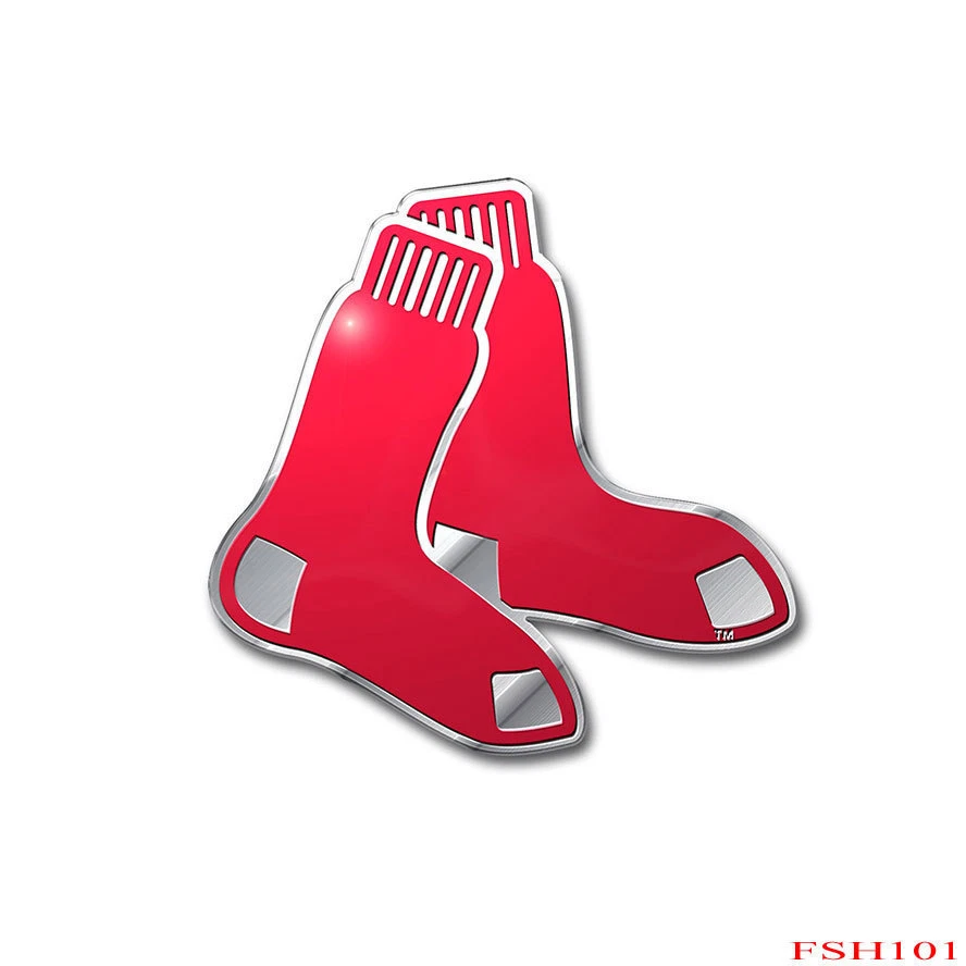 New MLB Boston Red Sox Car Truck Auto 3-D Aluminum Color Emblem Sticker Decal - Image 2 of 2