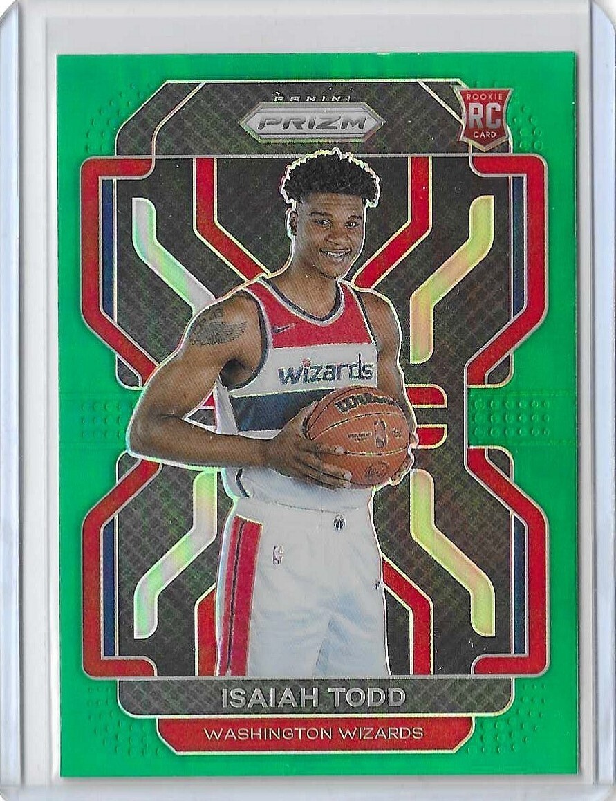 2021-22 Panini Prizm Isaiah Todd Green Prizm Rookie #299 Washington Wizards RC