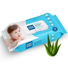 Baby Wet Wipes Mee Mee Caring Baby Wet Wipes with Lid Aloe Vera-72 Wipes