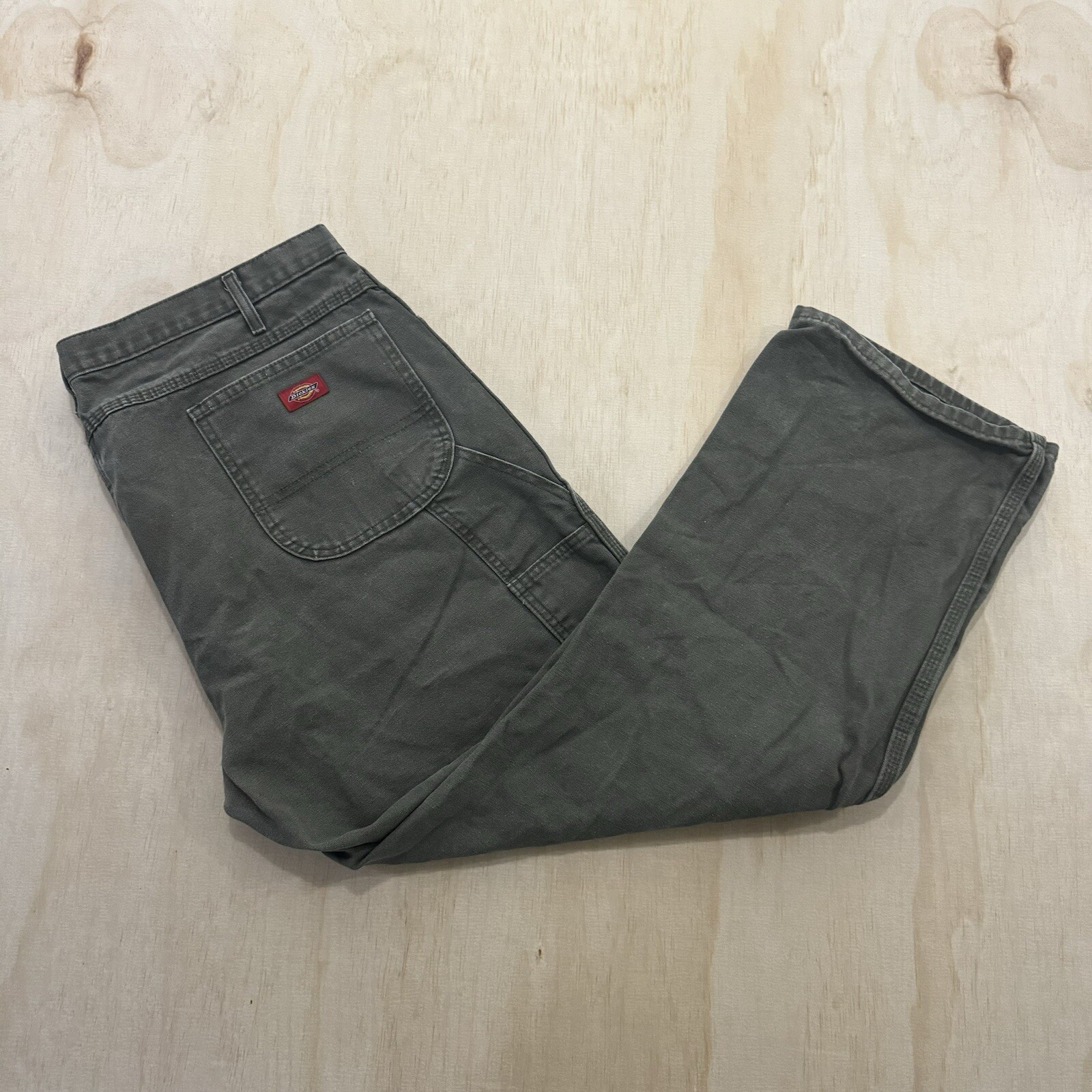 Vintage Patina Dickies Cargo Trousers Pants 42x30 Y2K Green Carpenter Mens