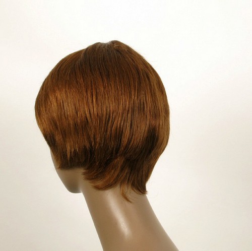 perruque AFRO femme 100% cheveux naturel châtain clair cuivré ref WHIT 01/30 - Picture 4 of 9