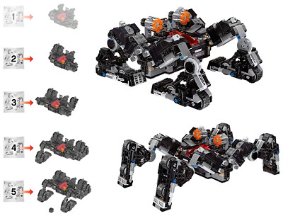 三ツ折れ人形　28cm LEGO 76086 Knightcrawler Tunnel Attack NEW BAGS 2 3 4 5 STICKERS