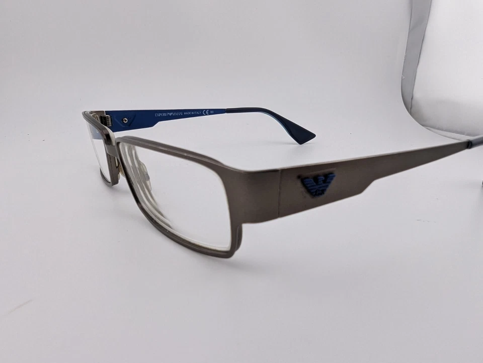 Monturas de gafas Emporio Armani solo EA9654 R80, 53-16-140, hechas en Italia, grises Foto 3 de 4