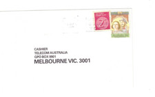Australia 37c Stage + VICTORIA 2c STAMP DUTY on Cover