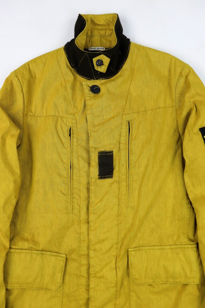 Men's Stone Island A/W 2005 Vintage 00s Yellow Lino-Flax Field