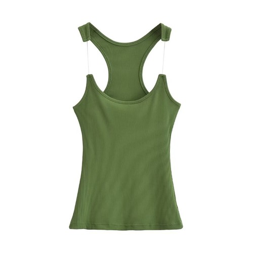 Y-Back Tank Tops Sleeveless Shirt Invisible Clear Straps Vest Tees Sexy Camisole - Picture 18 of 23