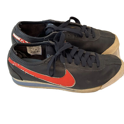 Vintage Nike Cortez 2007 bleu marine rouge swish bout jauni et