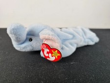 Ty Beanie Babies Peanut The Elephant - Light Blue  RARE Mint