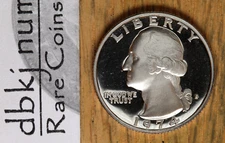 1974 S Proof Washington Quarter 25¢ - Choice to Gem Proof