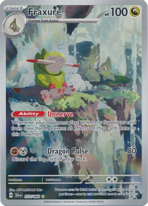 fraxure pokemon card value Fraxure 077/064 Sv: Shrouded Fable for sale