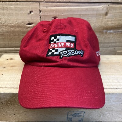 ENGINE PRO RACING Cap, Hat, Embroidered adjustable hook and loop strap Red