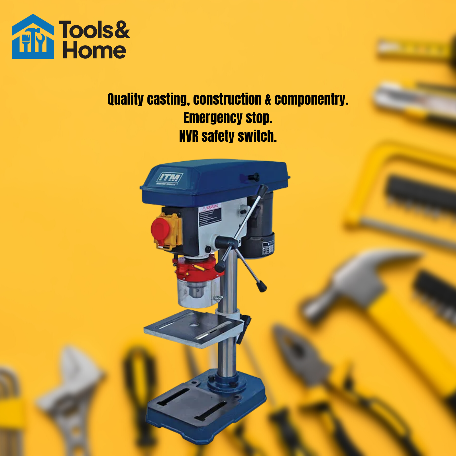 Trademaster Heavy Duty Pedestal Bench Drill Press Bench Mounted 5 Speed