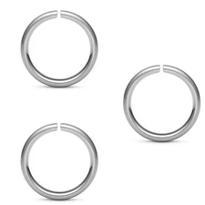 3 Pack 20G Cartilage Split Rings Rook Tragus Daith Surgical Steel Nose Piercings