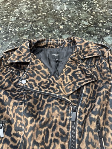 NWT Romeo & Juliet Couture Faux Suede Leopard Print Jacket Size S - Picture 4 of 9