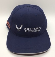 Air Force Reserve Logo Navy Blue Adjustable Hook & Loop Made In USA Dad Cap