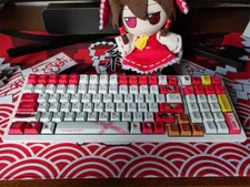 129KEYS Touhou project Hakurei Reimu Mechanical keyboard keycaps For Cherry MX