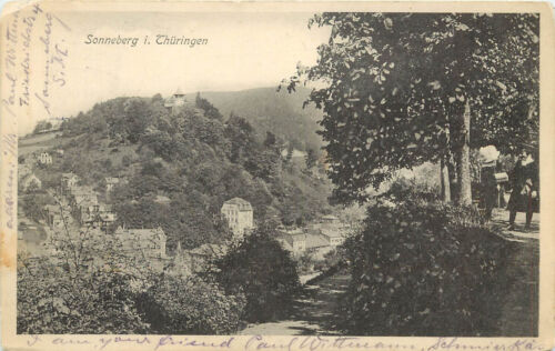 Vintage Postcard Sonneberg I Thuringen Town View Thuringia, Germany, - Afbeelding 1 van 2