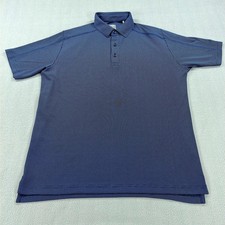 Callaway Golf Polo Shirt Mens Medium Blue Opti-Dri Swing Tech Performance Logo