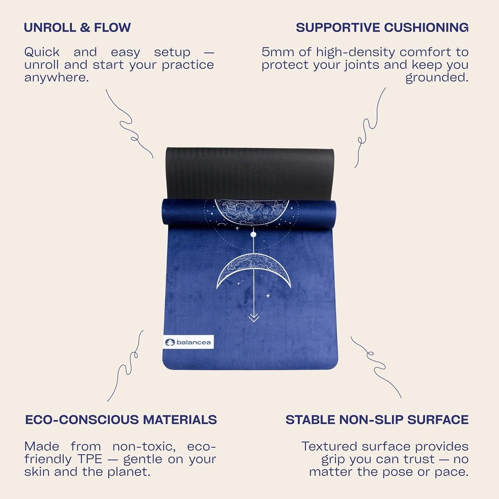 5mm Non-Slip Eco-Friendly Yoga Mat for Home Fitness & Exercise