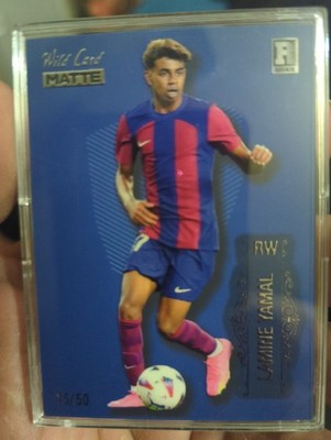 Lamine Yamal ROOKIE Card /50 Spain FC Barcelona Blue Matte 2024 Wild Card Soccer
